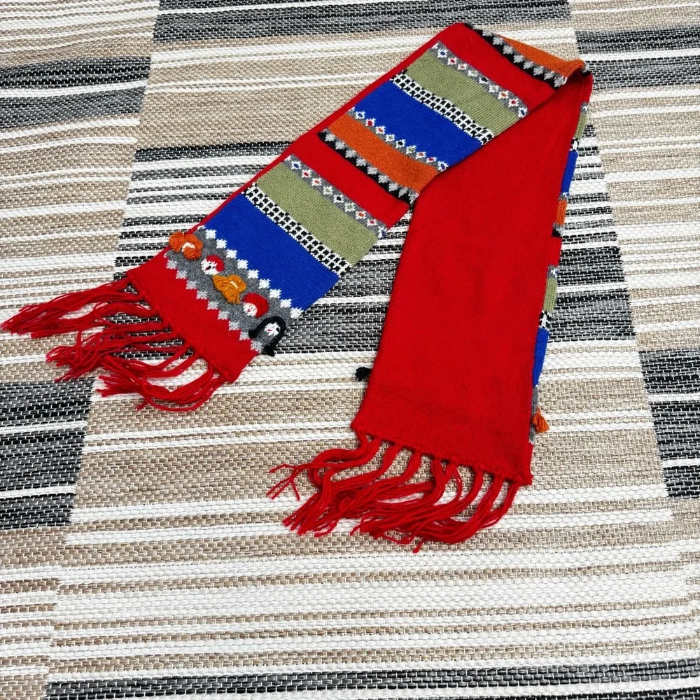 Pottery Barn Kids‎ Multicolor Fringe Wool Alpaca Blend Scarf